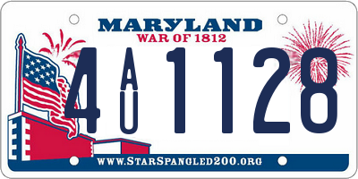 MD license plate 4AU1128