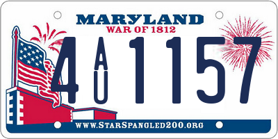 MD license plate 4AU1157