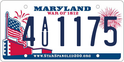 MD license plate 4AU1175