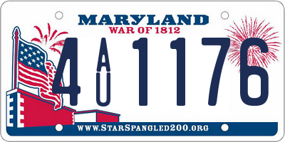 MD license plate 4AU1176