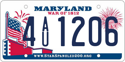 MD license plate 4AU1206