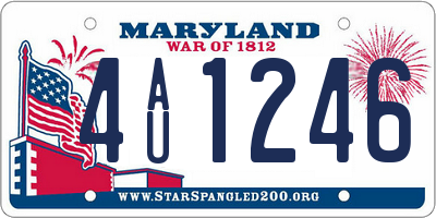 MD license plate 4AU1246