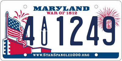 MD license plate 4AU1249