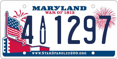 MD license plate 4AU1297