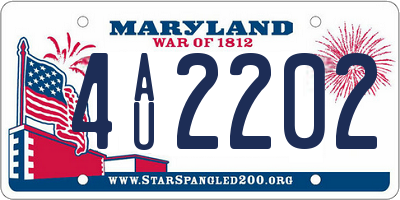 MD license plate 4AU2202