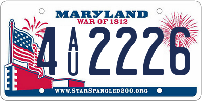 MD license plate 4AU2226