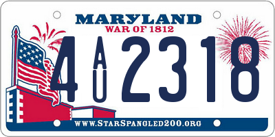 MD license plate 4AU2318