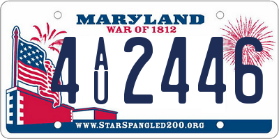 MD license plate 4AU2446