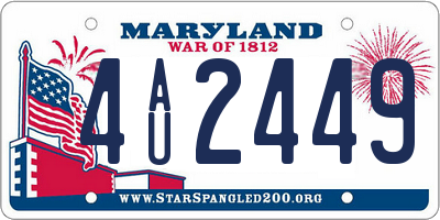 MD license plate 4AU2449