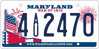 MD license plate 4AU2470