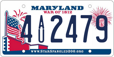 MD license plate 4AU2479