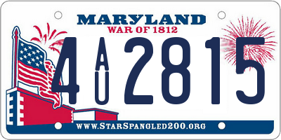 MD license plate 4AU2815