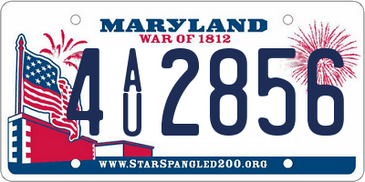 MD license plate 4AU2856