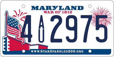 MD license plate 4AU2975