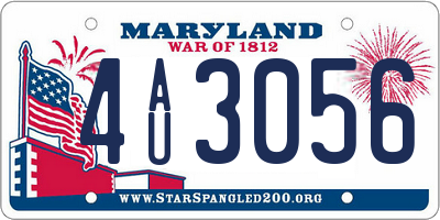 MD license plate 4AU3056