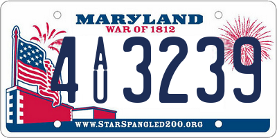 MD license plate 4AU3239