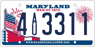 MD license plate 4AU3311