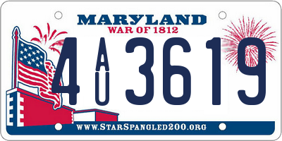 MD license plate 4AU3619