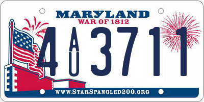 MD license plate 4AU3711