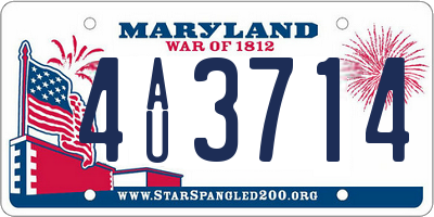MD license plate 4AU3714