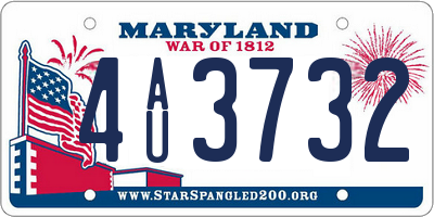 MD license plate 4AU3732