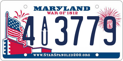MD license plate 4AU3779