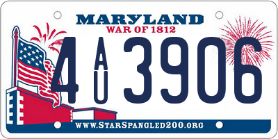 MD license plate 4AU3906