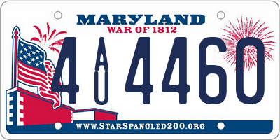 MD license plate 4AU4460