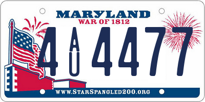 MD license plate 4AU4477
