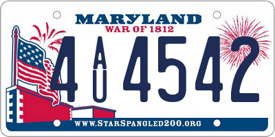 MD license plate 4AU4542
