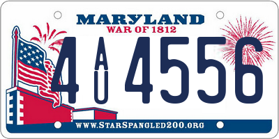 MD license plate 4AU4556