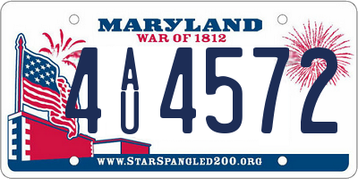 MD license plate 4AU4572