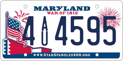 MD license plate 4AU4595