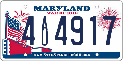 MD license plate 4AU4917