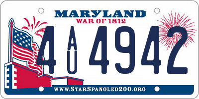 MD license plate 4AU4942