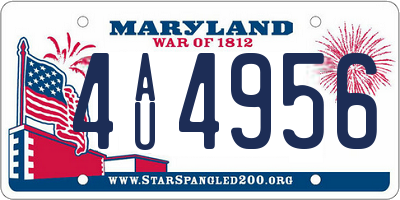 MD license plate 4AU4956