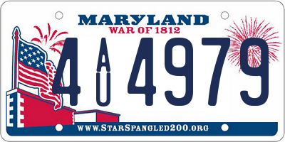 MD license plate 4AU4979