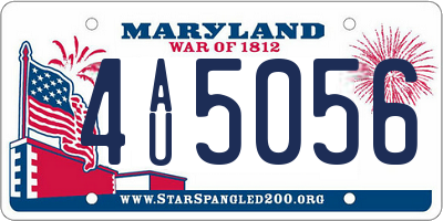 MD license plate 4AU5056