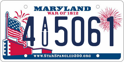 MD license plate 4AU5061