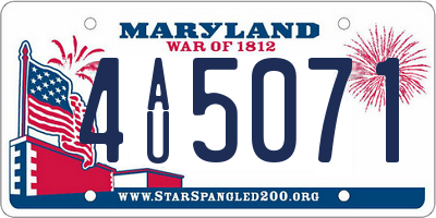 MD license plate 4AU5071