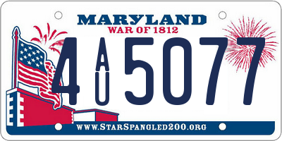 MD license plate 4AU5077