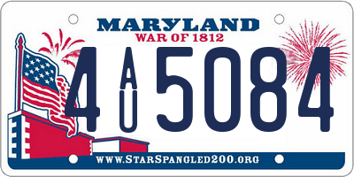 MD license plate 4AU5084
