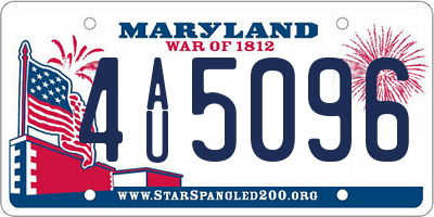 MD license plate 4AU5096