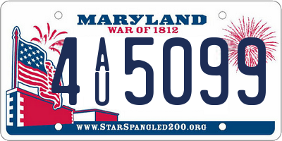 MD license plate 4AU5099