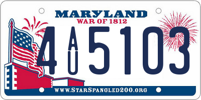 MD license plate 4AU5103