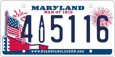 MD license plate 4AU5116