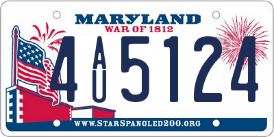 MD license plate 4AU5124
