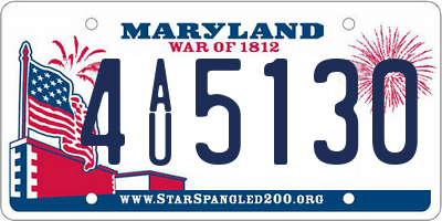 MD license plate 4AU5130