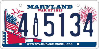 MD license plate 4AU5134