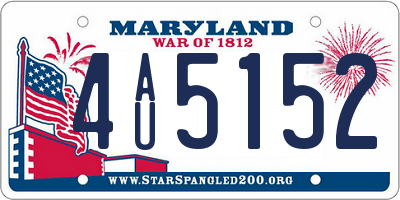 MD license plate 4AU5152